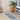 Tappeto Arredo Moderno Antiscivolo in Ciniglia Made in italy Disegni Piazzati Cotone Ninfea Azzurro